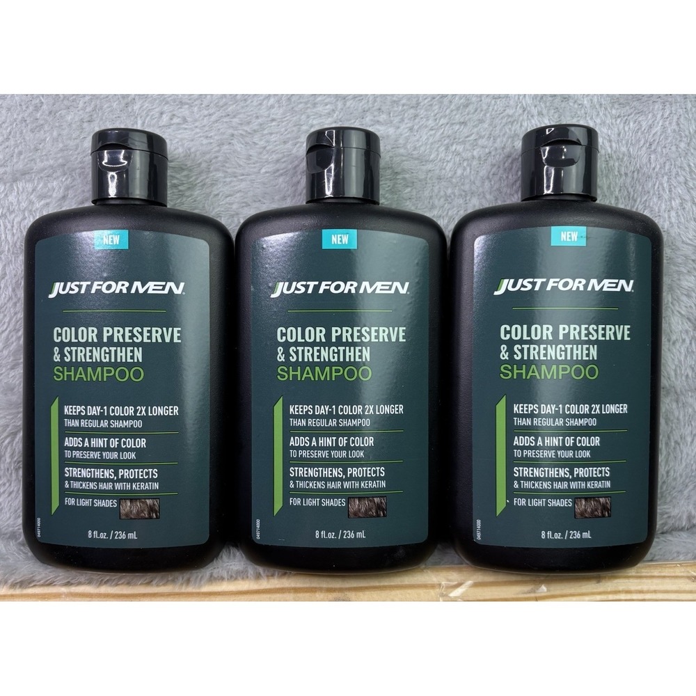 Just for Men Color Shampoo Light Shades 3 Pack Sandy Blond To Medium Brown